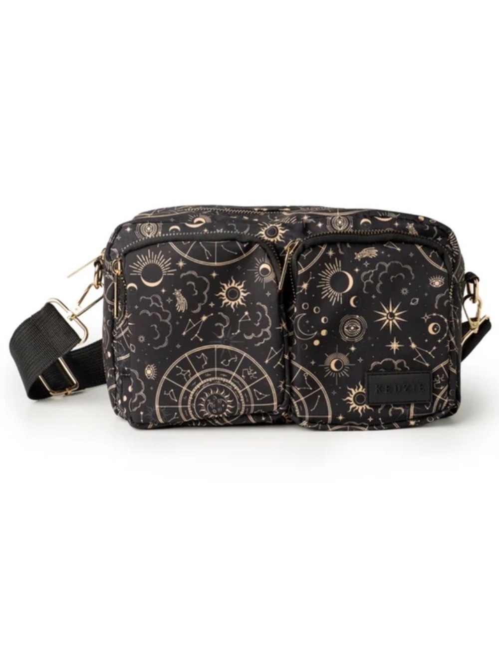 Kenzie Gemini Black Crossbody Bag
